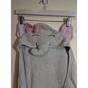 Elephant Hooded Bath Towel Gray Girls